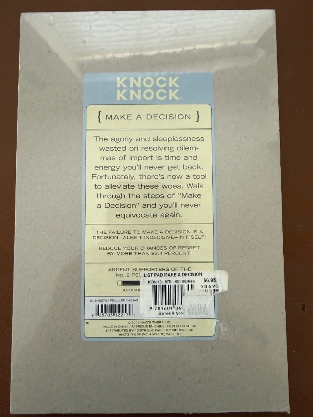Knock Knock stop overthinking